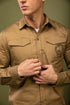 Stretch poplin shirt, coyote
